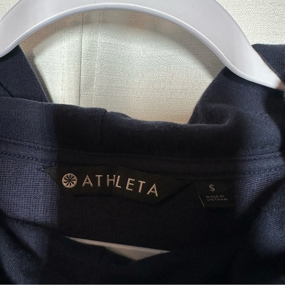 Athleta Sayulita Hoodie Sweatshirt Navy Small Casual Soft Thumbholes Outdoor - Picture 4 of 10